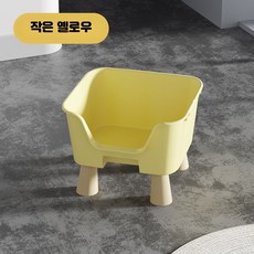 하우스 물방울모양 강아지 고양이 쿠션 반려동물 분리세탁 세련된, 1개, 사각형 반폐쇄형  고양이 집옐로우