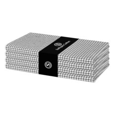 Softopia Cotton Buffalo 격자 무늬 천 냅킨 4개 세트 부드럽고 내구성이 뛰어나며 주름 방지 원단 저녁 식사 결혼식 레스토랑 뷔페 파티 크리스마스, 18" x 18" (Set of 4), 회색 Softopia Cotton 140998 899
