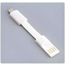 마그네틱 C타입 2A 10Cm 고속충전/데이터 쇼츠 짧은 케이블 냉장고 부착-벌크, 1개, 흰색