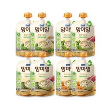 맘마밀 안심이유식 9개월 4종, 미역과 소고기 + 녹황채소와  소고기 + 브로콜리와 닭가슴살 + 시금치와 연근, 소고기, 8개, 100g