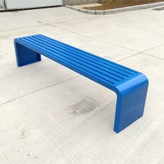 컬러풀 철제 벤치 카페 의자 야외 정류장 펜션 공원, M. 파란 100x40x45