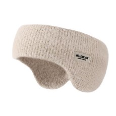 바이샌드 따뜻한 니트 귀마개 헤어밴드, 1개, 카키