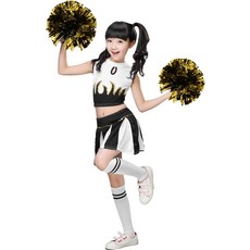 롤란타 걸스 치어리더 코스튬 플리츠 스커트 세트 의상 폼 포함