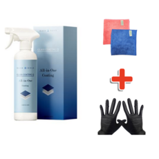 [3월10일입고]블랙홀 글라스 코팅큐 500ml 유리 거울 입주 청소 다용도 세정 코팅제 + 전용타월 2장