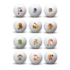 12지신 골프공스티커 매직터치 볼마커 마크 표시, 말