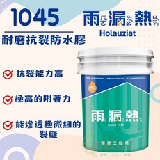 正漆 雨漏熱1045中塗防水膠五加侖裝 耐磨抗裂免纖維布, 1個, 白色