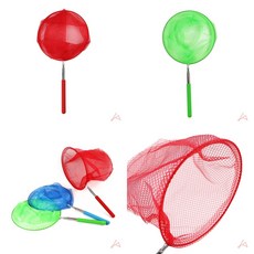 어린이용 5단 신축 잠자리 포충망 잠자리채 어린이놀이 자연관찰, 그린