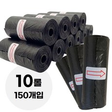 오늘Pick 반려동물 풉백 리필형 배변봉투, 1세트, 150개입, 블랙