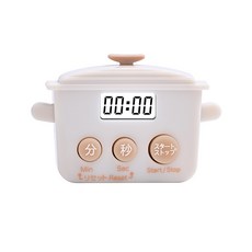 미니 주방 요리 키친 디지털 자석 쿠킹 타이머, 1개, 아이보리