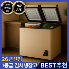 엠버젠 소형 김치냉장고 뚜껑형 미니 2도어 양문형 냉동고 저소음 사계절, 168L