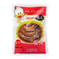 천미방 중국식품 대성 마라맛 삶은 오리 발 200g 중국 식품 간식, 1개