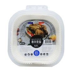 리빙베리 에어프라이어 종이호일 5.2L 중형 20 x 4.5 x 23 cm, 1개, 1개