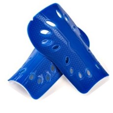 SOCCER SOUL WELL.TAIWAN 發票-(買10 1)中小童專業運動護脛GA(拆帶便利)足球護脛直排輪護脛, 藍色, 1個