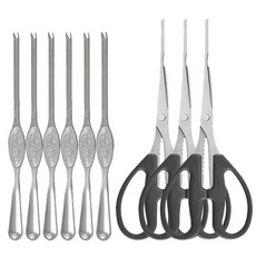 게가위 C타입 블랙 3개 + 게포크 B타입 대형 실버 6개