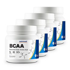 뉴트리코스트 BCAA 헬스보충제 블루라즈베리, 527g, 4개