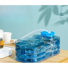 배수통 휴대용 캠핑 설거지 야외용 낮은 5.5L 물통 직사각형 말통 손씻기, 1개, 6L, B_6L 육각형 손잡이 뚜껑