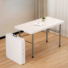 휴대용 테이블 접이식 간단 식탁 야외 야시장 진열대, 1.20m 흰색 다리 흰색 휴대용, 1개