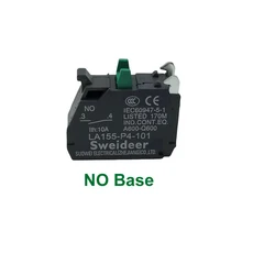 XB4 22mm 버섯형 비상 정지 버튼 스위치 10A 키 전원 푸시 1NC 빨간색 녹색, 03 XB4 NO Base