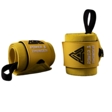 Aec go 헬스 스트랩 파워랩 손목보호대 좌우세트, 엘로우, 1개