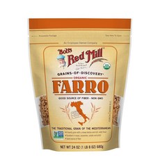BOBS RED MILL 유기농 통곡물 파로 680.4g(24온스), 1.5 Pound (Pack of 1), 재밀봉 가능, 1개