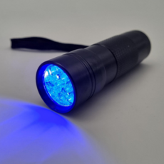 야간 식별 자외선램프 UV랜턴 12LED, 블랙, 1개