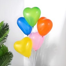 MEO 生日派對愛心氣球 100入, 混合色, 1個