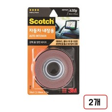 3M)스카치강력 자동차 폼양면테이프, 2개, 내장용(IT182/M320997)