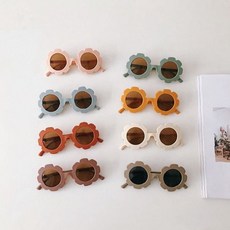 여름휴가 어린이 패션 유아 라운드 야외활동 자외선차단 썬글라스 물놀이 꽃무늬