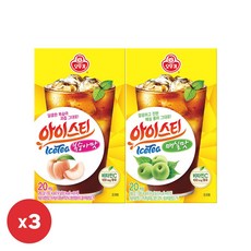 오뚜기 아이스티 복숭아맛(20T) 280g 3개+매실맛(20T) 280g 3개(총 6개), 단품, 단품