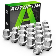 AUTOPTIM M14x1.5 OEM 러그 너트 - 포드 머스탱 엣지 익스플로러 MKX MKZ 에비에이터 팩토리 휠 교체품 크롬 13/16인치 21mm 헥스 20피스 일체형, 1개