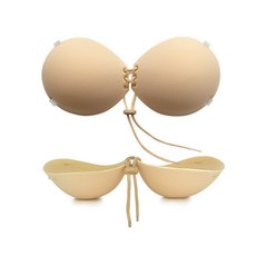 NewBra A變C 超厚5公分隱形內衣 胸貼 集中拉繩款 無肩帶內衣 隱形胸罩