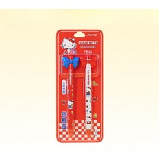 산리오 정품 헬로키티 볼펜 젤펜 블랙 2종세트 0.5mm, 레드B