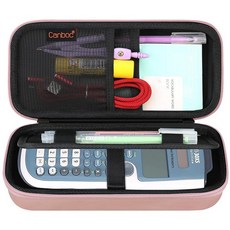 Canboc Texas Instruments TI-30XS/ TI-36X Pro 멀티뷰 공학용 계산기용 휴대용 케이스 케이블 배터리 펜 및 기타 액세서리에 맞는 메시 백, Z-로즈 골드+블랙