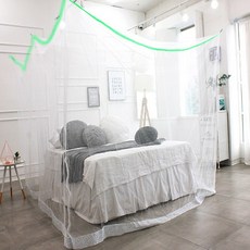 국산100%모기장 침대 사각 대형 모기장 키높이210cm, 키높이화이트9-10인용(300x400x210)