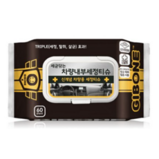 기본에 세균닦는 차량내부 세정티슈, 60개, 20세트