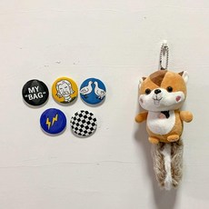 스노우 보드 부츠가방 스키백 방수 멀티백 수납 장비 팀복 여행용, 1개, 다람쥐 펜던트 + LH5 배지