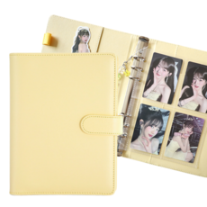 봄봄 마카롱 6공 포카바인더 A5 속지포함 다이어리 앨범, 10매, 옐로우