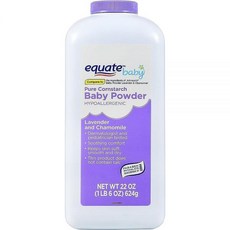 Generic Equate Pure 옥수수 전분 베이비 파우더 라벤더와 카모마일 함유 623.7g(22온스) - 1팩 120223, 1