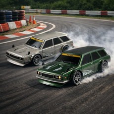 드리프트 RC카 버기 오프로드 입문용 원격조종 고속 레이싱카 생일 선물, 1개, A_실버 캔카 배기등 고저속 변속 배터리1개 30분 지