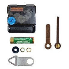 스즈키(SUZUKI) 무소음 무브먼트 14.8mm+나무시계바늘 08+건전지+너트+와셔+고무패드 세트 탁상용 벽시계 시계 수리 만들기 DIY 부품 모터 부속 키트