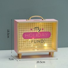 led 가방 저금통 인테리어 대형 저금통. 돈가방 저금통, D, 2개