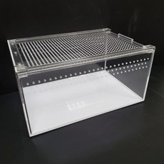 壓克力爬蟲盒 （中）磁吸式 滑蓋飼養盒 爬蟲 飼養箱 壓克力箱 飼養盒 爬蟲箱 爬蟲盒 爬蟲缸 爬缸 爬箱 爬蟲箱, 1個