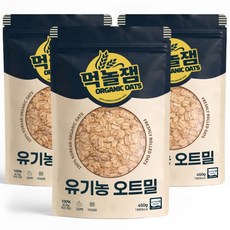 먹놀잼 유기농 오트밀, 450g, 3개