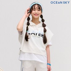 오션스카이 여아 그래픽 후드 베스트-DBJG7361D0B