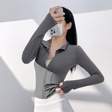 UPF2000 防曬運動外套，有效阻隔紫外線≥99%，涼感透氣，運動健身長袖緊身外套女