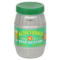 코시우스코 스파이시 브라운 비어 머스타드 9온스 병 (3개 팩) Kosciusko Beer Mustard 9-Ounce Jars(PACK OF 3), 1개