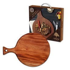 엠플리 마호가니 도마 플레이팅 원목, 우드(원형), 1개