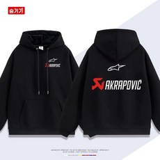 오토바이 후드티 아크라포빅 바이크 티셔츠 긴팔 후드, J. 175, D. 검정