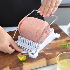 코지키친 스팸슬라이서 햄 커터기 스테인리스 와이어 계란 치즈 슬라이스기, 1개