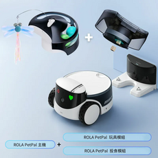 enabot ebo 寵物智能餵食器 自動餵食 互動玩具 內置攝像頭, 白, 1箱, EBO-ROLA